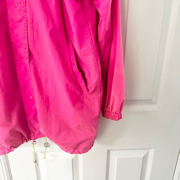 Nike Vintage 90s Hot Pink Purple Stripe Packable Fannypack Windbreaker Jacket L - Picture 8 of 13
